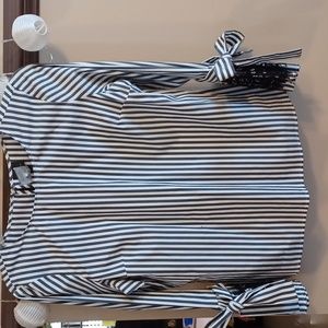 Adorable Gray & White Blouse